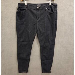 Forever 21 Plus Jeans Womens 20‎ Black Mom High Rise Relaxed Fit Tapered Leg